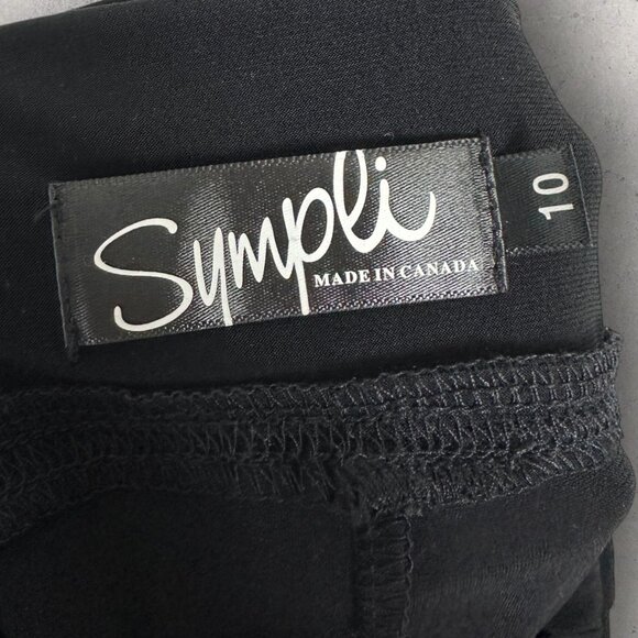 Sympli Canada Black High Rise Stretch Jersey‎ Leggings Womens Size 10 Minimalist - Picture 2 of 10